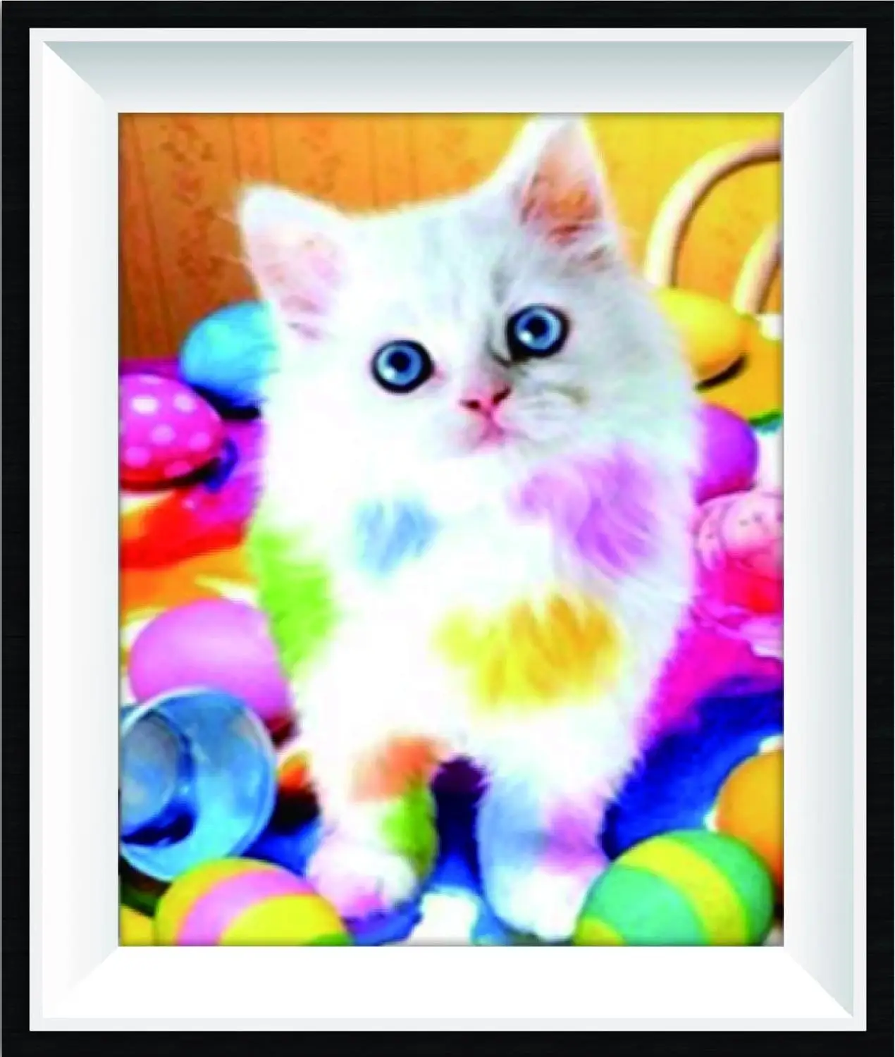 

5D AB Diamond Painting Super High Quality Crystal Embroidery Animals Cute Pet White Cat Cross Stitch Mosaic Beadwork Home Decor