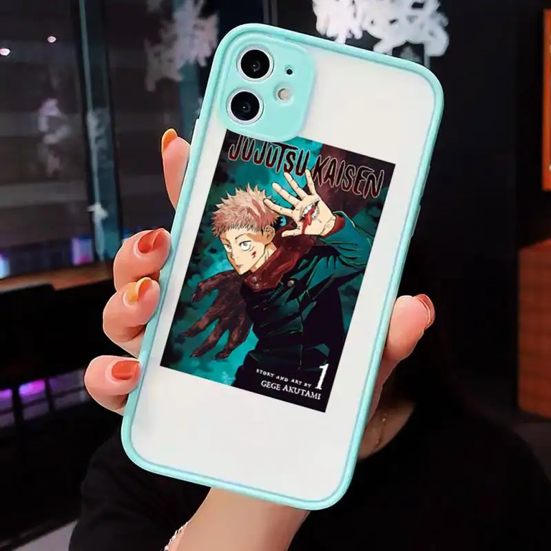 

Jujutsu Kaisen Satoru Gojo anime Phone Cases matte transparent For iphone 7 8 11 12 plus mini x xs xr pro max cover