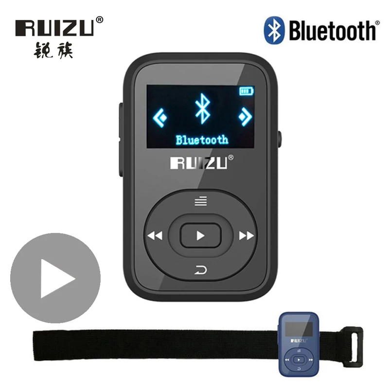 Ruizu X26 спортивный мини flac hi-fi музыкальный hifi аудио hi fi мп 3 мп3 плеер блютуз для бега модуль медиаплеер проигрыватель аудиоплеер плэер плейер плееры с экраном usb мпз fm радио mp3-player плеер-mp3 pleer мп3