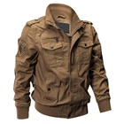 Мужская куртка пилота в стиле милитари, хлопковая куртка-бомбер, тактическая армейская куртка, Повседневная летная куртка ВВС, размера плюс M-6XL