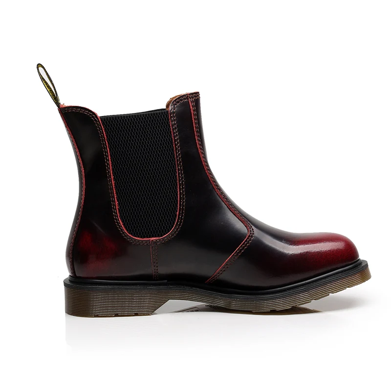 X/брендовые красные ботинки Челси на платформе без шнуровки в стиле ретро мужская
