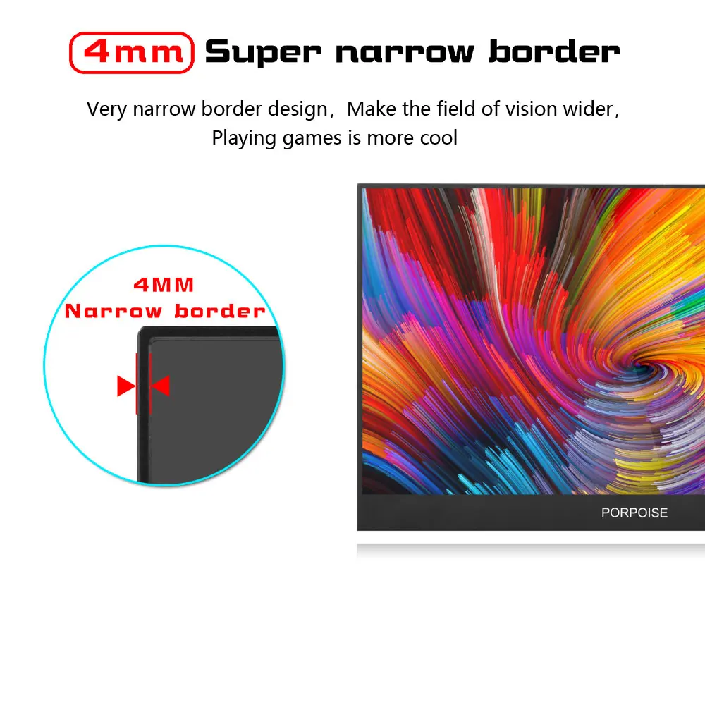 Портативный ЖК-монитор PORPOISE 17 3 дюйма игровой монитор Hdmi ips 1080p HD дисплей для PS4