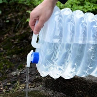 foldable water bucket bag portable 5l 5101white food grade plastic bottle container outdoor for camping hiking water reservoir