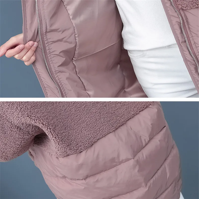 Женская Стеганая куртка с капюшоном повседневное зимнее пальто большого размера