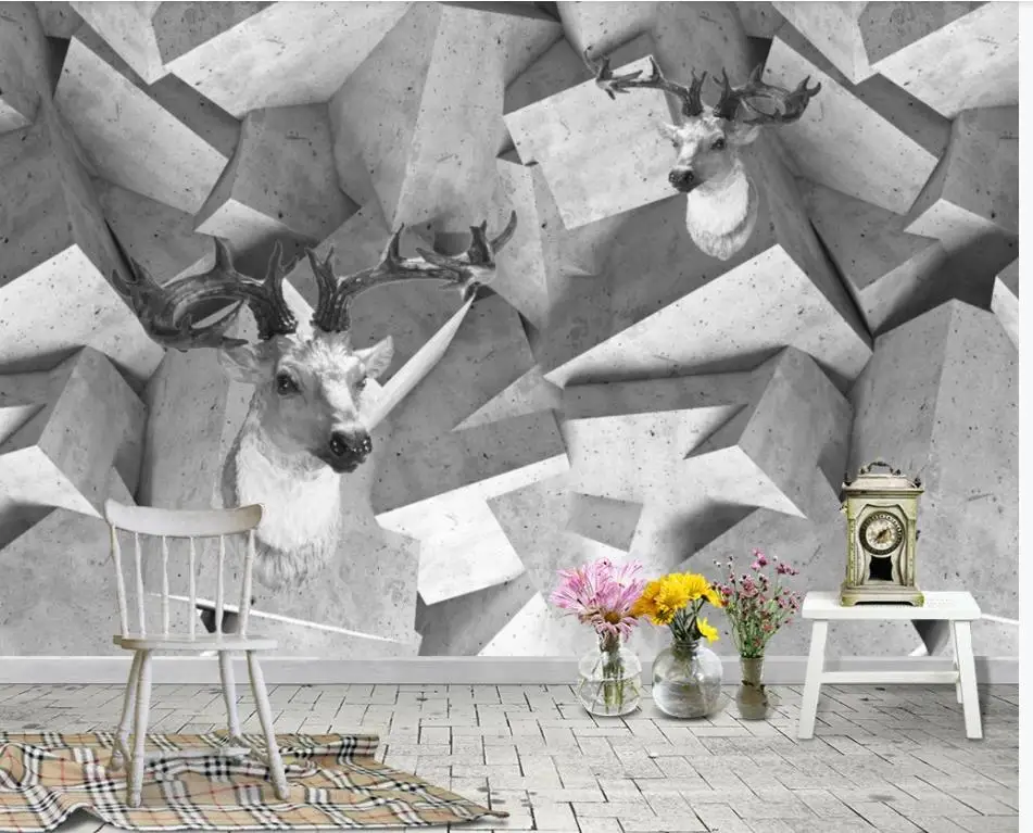 Обои для стен 3 d гостиной современные минималистичные геометрические Трехмерные