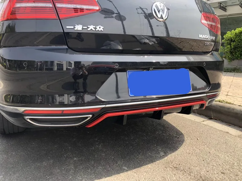 

For Passat B8 Body kit spoiler 2017-2019 For Passat B8 ABS Rear lip rear spoiler front Bumper Diffuser Bumpers Protector
