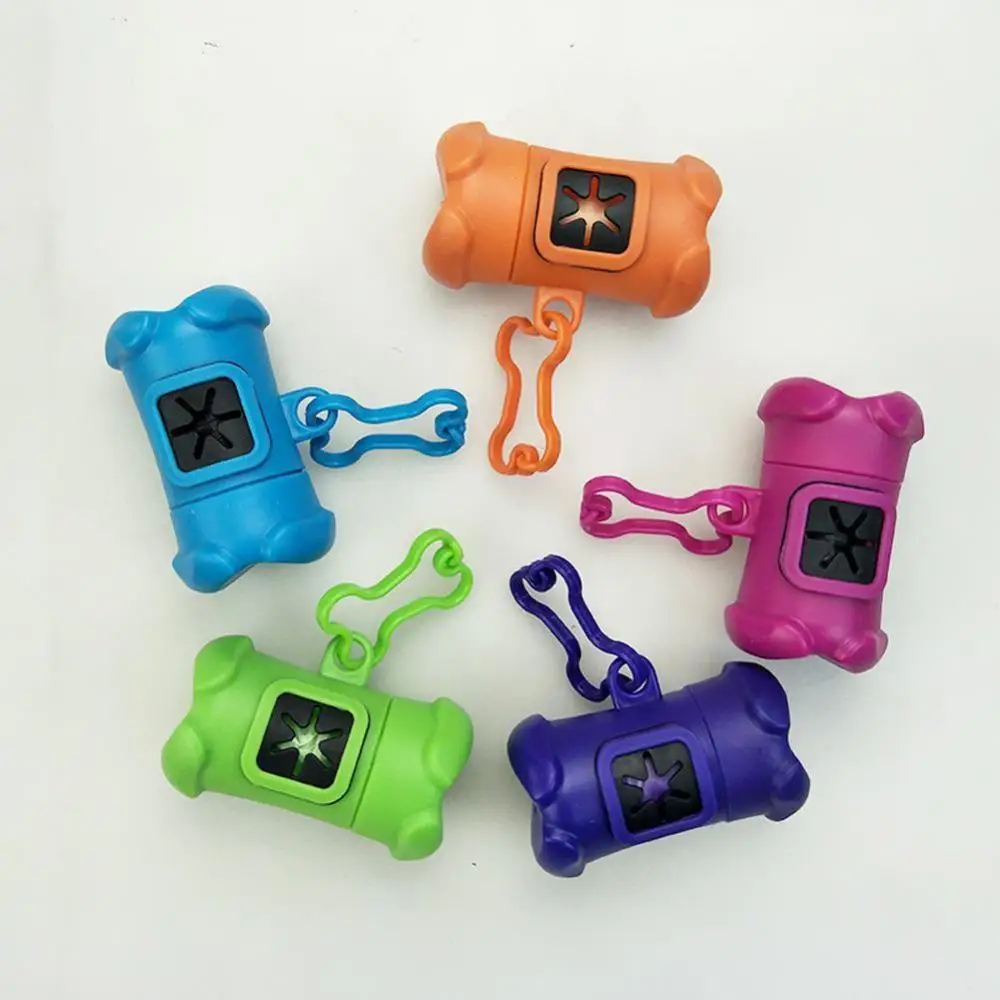 

Bone Shape Pet Pooper Scooper Dog Bag 4* 8CM Shell Portable Waste Dispenser Carrier Case Dogs Cats Toilet Pick Up Bag