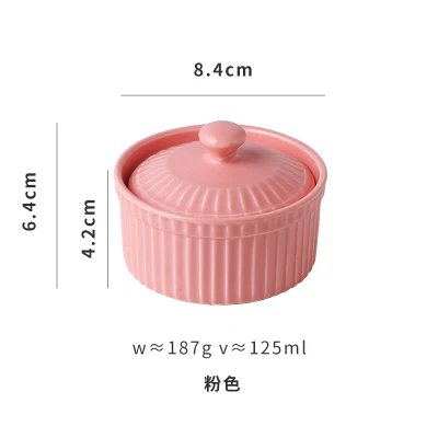 2 шт. Керамика круглый выпечки чаша с крышкой для бытовой прекрасный