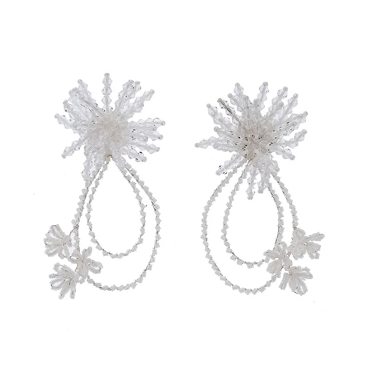 

L742 Bridal head yarn earrings set Europe and the United States new studio photo travel network red wedding dress tiara