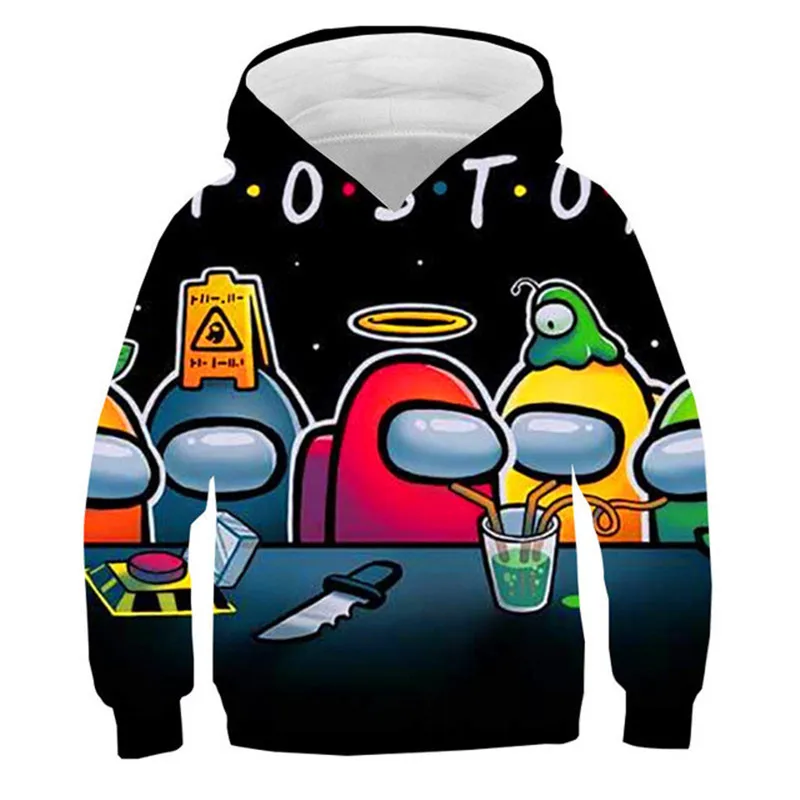 

Children Among Us Cartoon Impostor Graphic Hoodies Polyester Sweatshirts For Boys Girls 4-14 Years Kids Sudadera Hooded Clothes