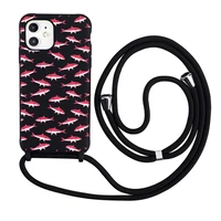 shark phone case necklace lanyard for iphone 12 11 8 7 se 2020 mini pro x xs xr max plus