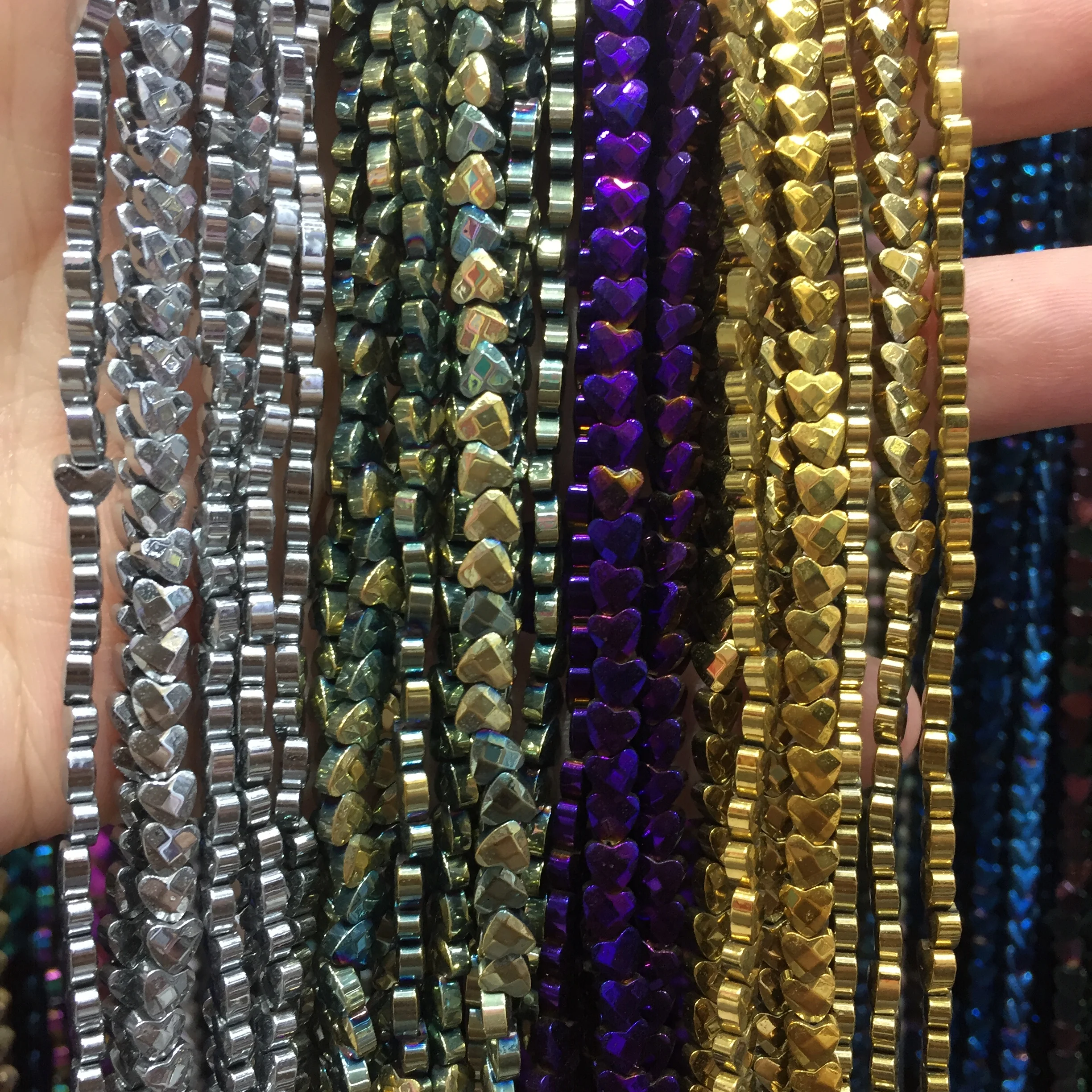 

6mm Matte Facet coatedMulticolor Hematite Loose Beads for Jewelry Making Natural Stone Bead Diy Necklace Bracelet Jewellery