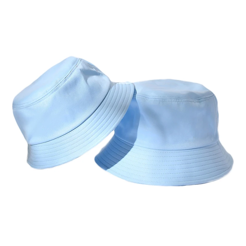 

New Unisex Cotton Bucket Hats Women Summer Sunscreen Panama Hat Men Pure Color Sunbonnet Fedoras Outdoor Fisherman Hat Beach Cap