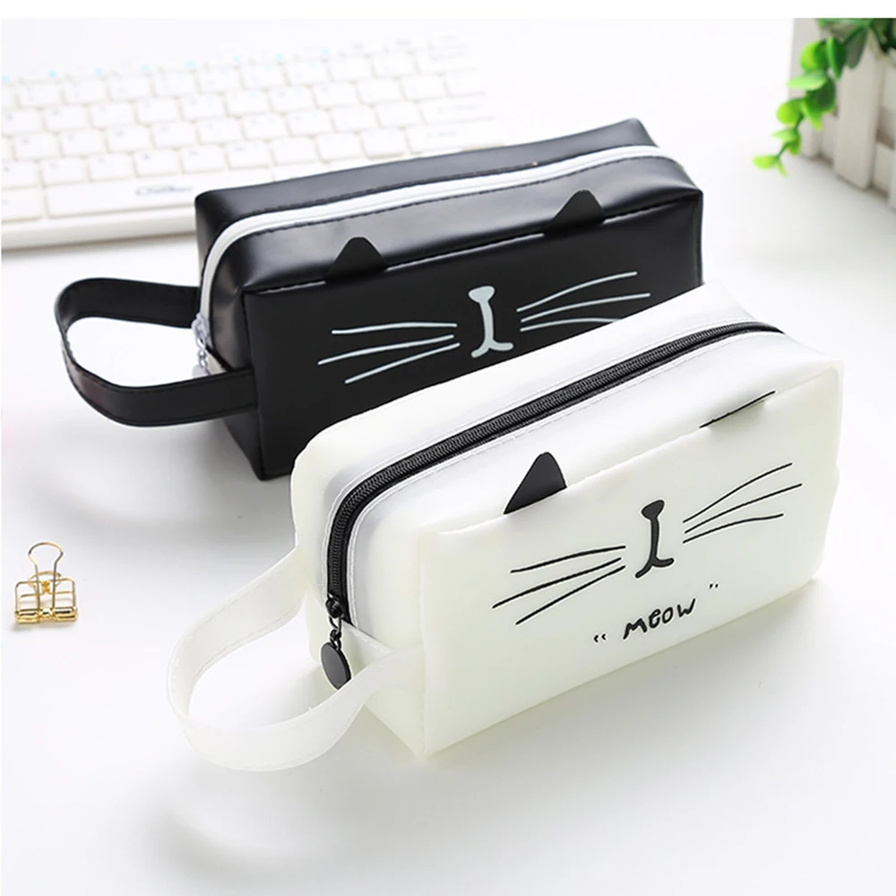 Чехол для карандашей сумка канцелярских принадлежностей кошка Королевство