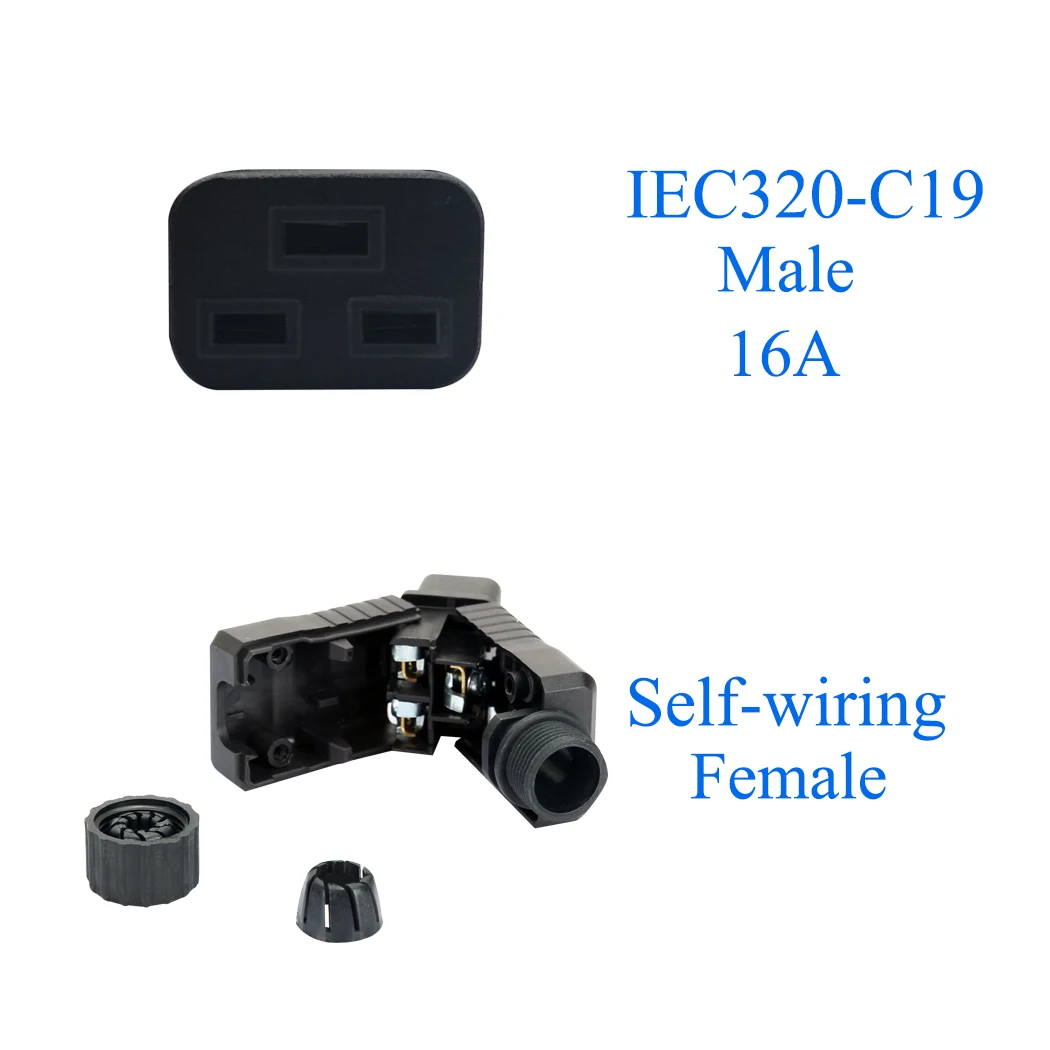 IEC PDU UPS 16A 250VAC 320 C 19 вилка C19 сделай сам штекер conector de alimentacao Plugue femea Conect | Электроника