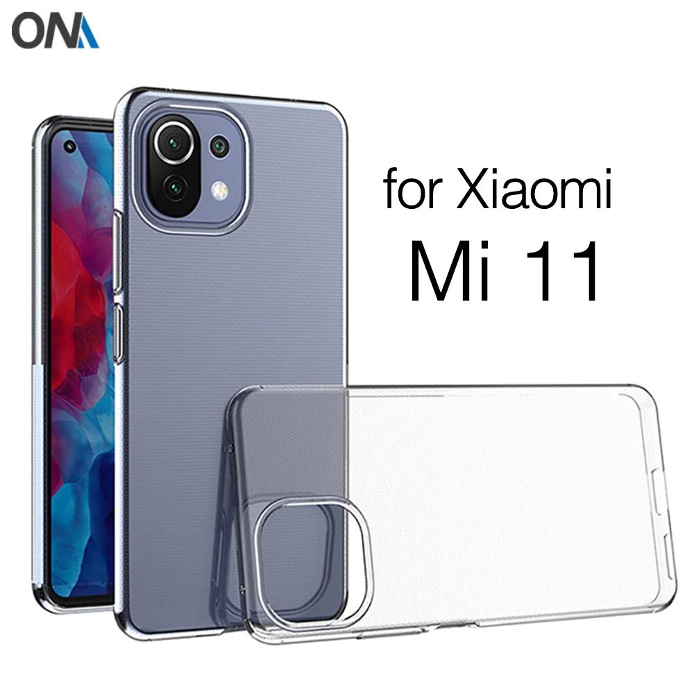 Для Mi11 чехол для Xiaomi Mi 11 5G Pro / Ultra Lite TPU силиконовый прозрачный облегающий Бампер