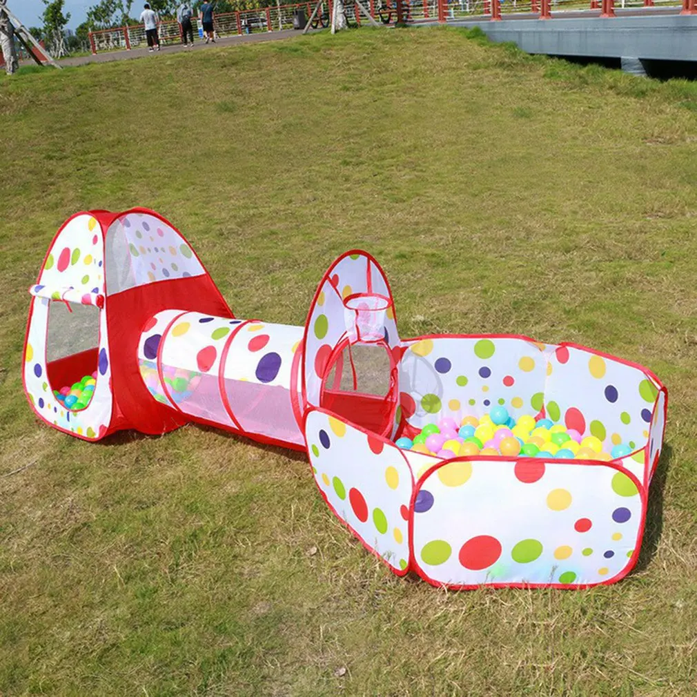 

Детский манеж 3 в 1, детский манеж с шариками, портативный манеж для Манежа, забор для новорожденных, игровой тоннель для двора с корзиной