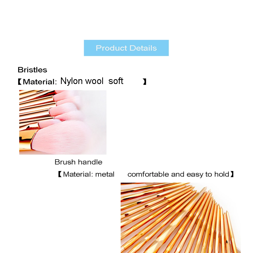 20 шт. набор кистей для макияжа градиент Цвет пудра Румяна растушевки тени глаз