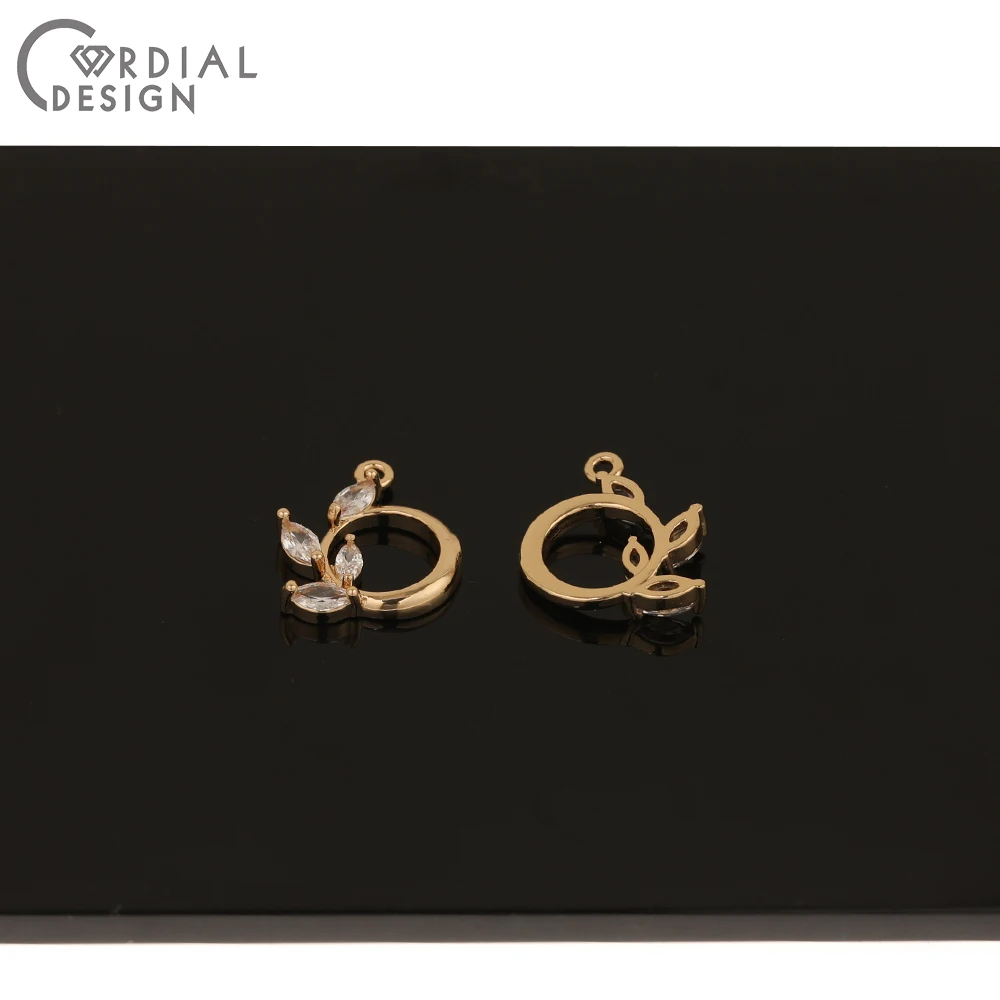 

Cordial Design 50Pcs 14*17MM CZ Charms/Jewelry Findings & Components/Hand Made/DIY Pendant/Jewelry Accessories/Earrings Making