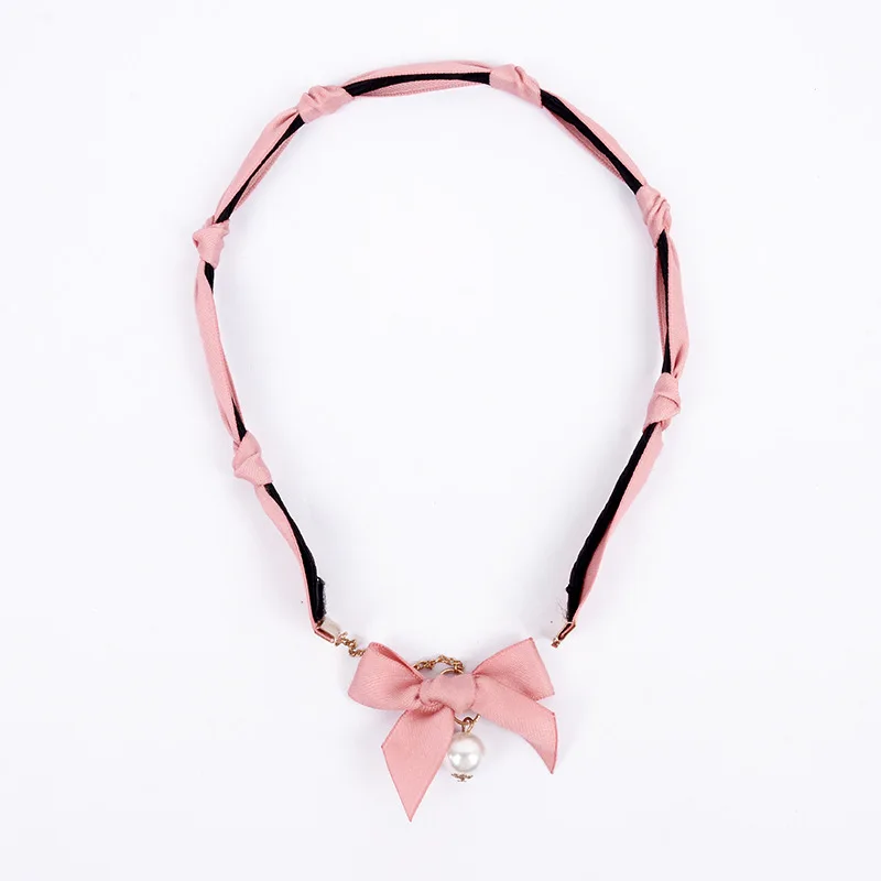 Женская повязка на голову с бантом и жемчугом | Украшения аксессуары