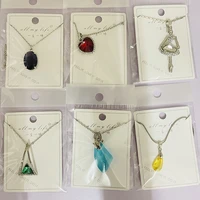 100 pcslot cheap fashion classical crystal jewelry pendant necklaces women gifts for friends