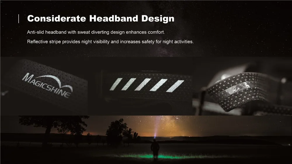 Magicshine MOH25 микро-налобный фонарь с зарядкой от USB красный светильник Макс 500 люмен бросок 80 м Спорт на открытом воздухе головной убор с 14500 литий-ионным аккумулятором