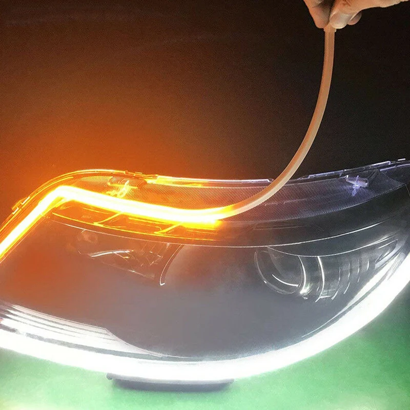 

Replacement Signal Light Strip Accessory Lamp 2pcs Amber Sequential DRL