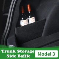 for tesla model 3 car rear trunk storage side baffle storage board shape clapboard car accessories