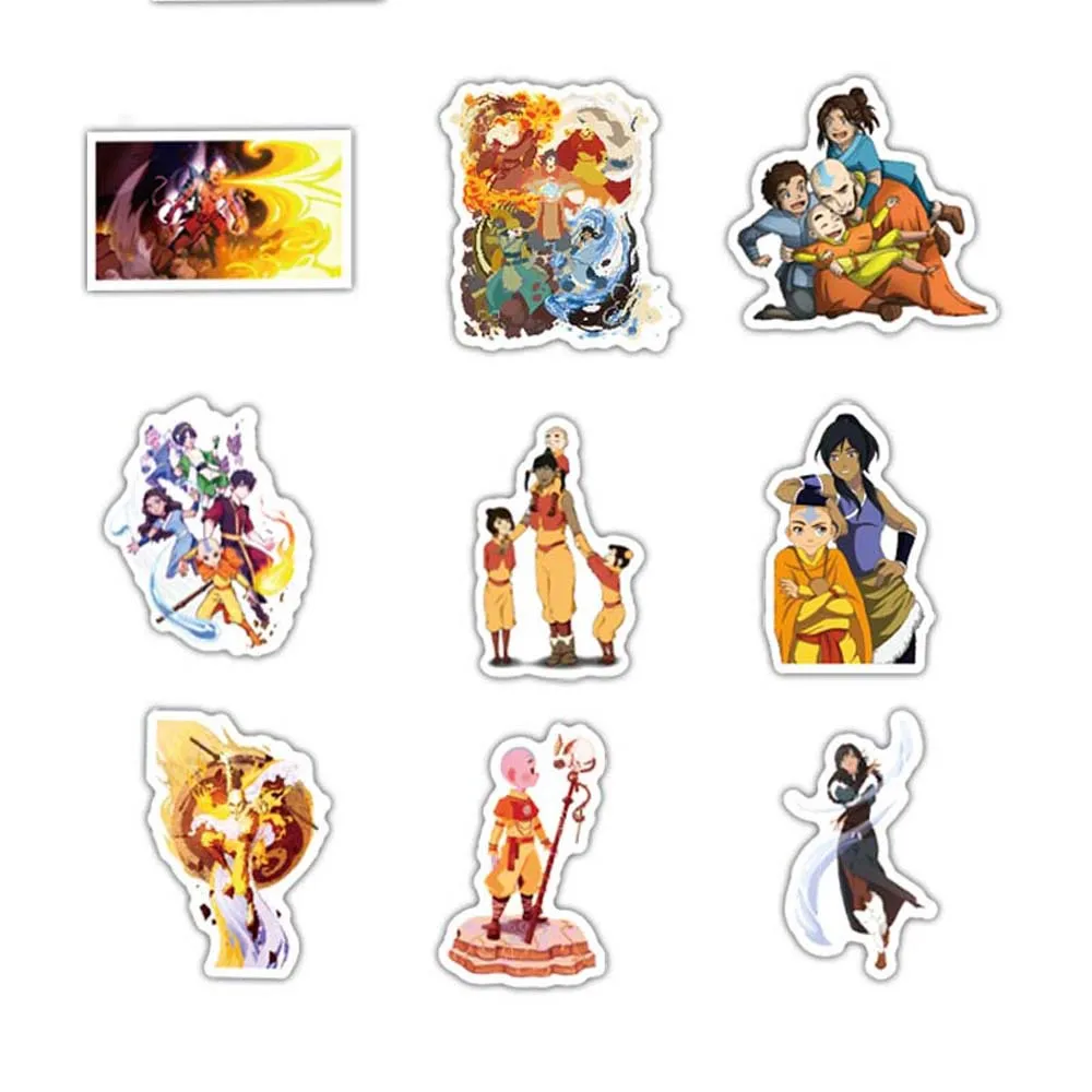 

50Pcs Avatar The Last Airbender Anime Cartoon Stickers For DIY Luggage Laptop Skateboard Motorcycle Bike Sticker
