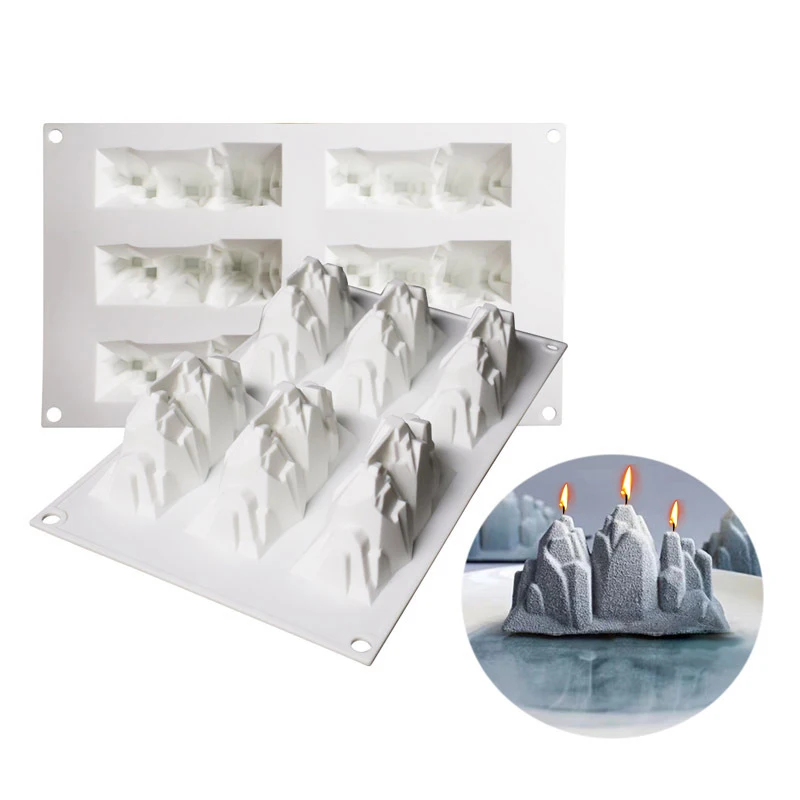 

Iceberg Candle Silicone Mold DIY Volcano Aromatic Candle Making Cake Soap Resin Chocolate Mold Gifts Craft Supplies Home Decor