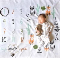 baby milestone photo props cute fox angel wings background blankets play mats backdrop cloth photo accessories
