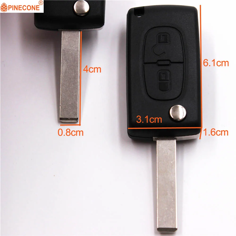 Сменный ключ PINECONE чехол брелок для Peugeot 107 207 307 307S 308 407 607 слесарная поставка с 2