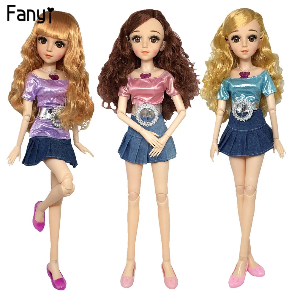 Платье для BJD 60 см Модная Джинсовая юбка куклы Одежда одежда принцессы с длинными