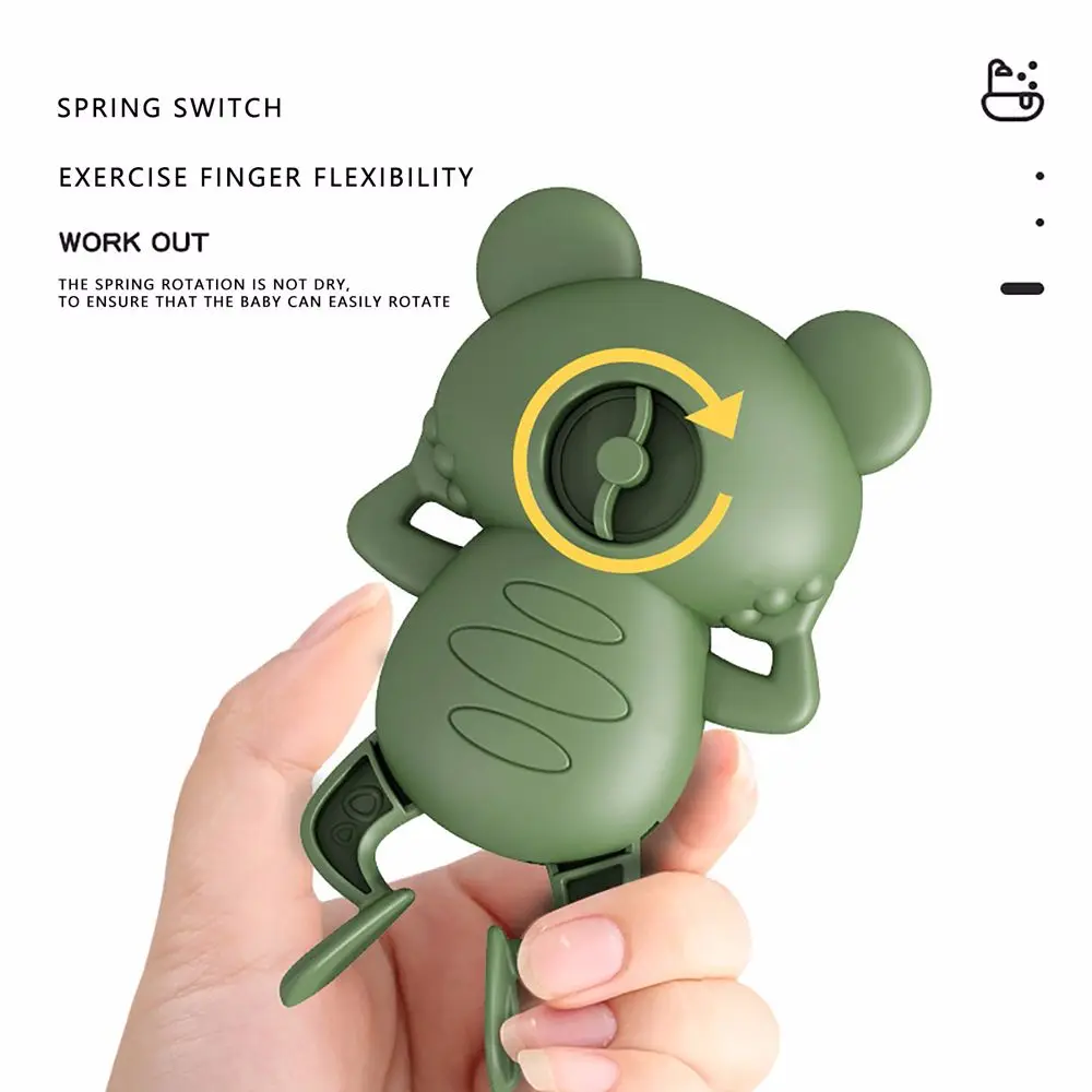 Cute Cartoon Frogs Clockwork Bath Toy Infant Swim Wound-up Chain Clockwork Toys New Baby Swimming Bath Toy