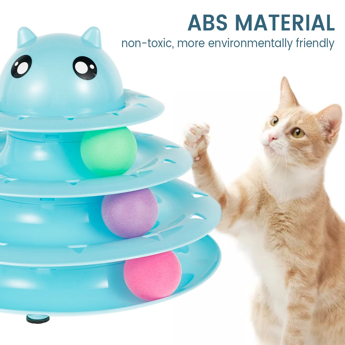 

Шарик-тизер для кошек, трехуровневая игрушка с перьями, 14 упаковок, интерактивная игрушка для домашних кошек, котят, Забавный роликовый трен...