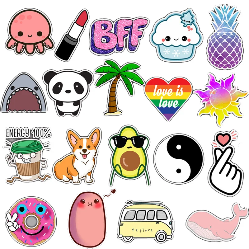 50 шт. аниме икона милые надписи в виде животных наклейки подарки для детей