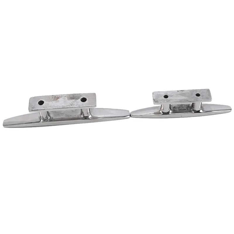 

Low Flat Cleat 316 Stainless Steel 2 Hole Hardware For Marine Boat Deck Rope 4 "5" 6 "8" For All Watersports Shop Applications