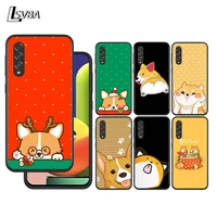 corgi dog cute cartoon for samsung galaxy a90 a80 a70 a60 a50 a40 m30 a20e a2core a10s a10e silicon soft black phone case