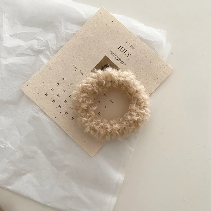 

Lambswool Hair Claw Scrunchies Winter Warm Hair Accessories Plush Hair Rope Ties Girls Cute Hair Clips Fashion Hair Ornament