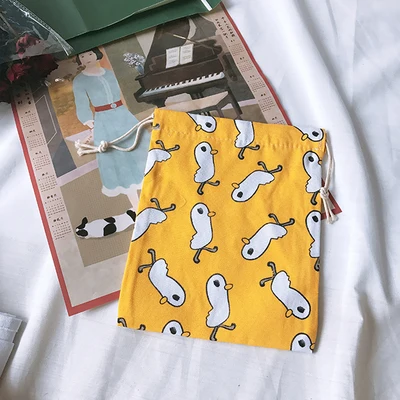 Корейский ulzzang Харадзюку Мультфильм Drawstring Женская Новая мода Портативный Путешествия Повседневная Женская Drawstring Карманный - Цвет: 2