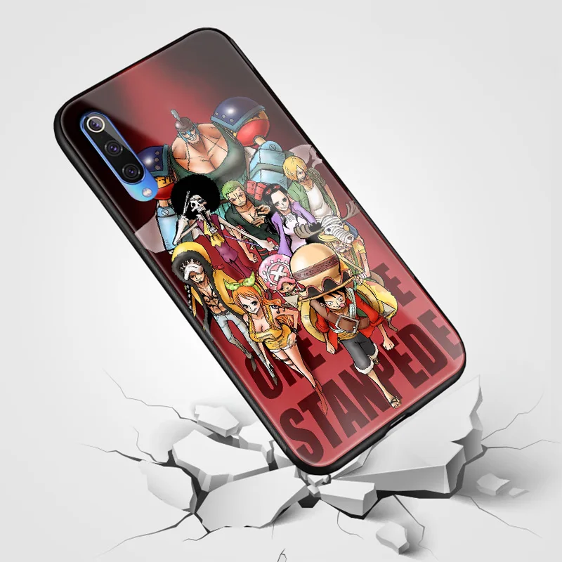 One piece Аниме Луффи Зоро соломенная шляпа мягкий силиконовый стеклянный чехол для телефона для Xiaomi mi 6 8 9 SE mi x 2 2s 3 redmi note 5 6 7 8 pro