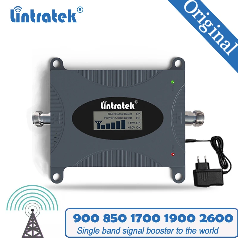 Lintratek-Amplificador de señal, repetidor celular 850, 900, 2600, 1700, 1900 mhz, para Europa, Asia y América