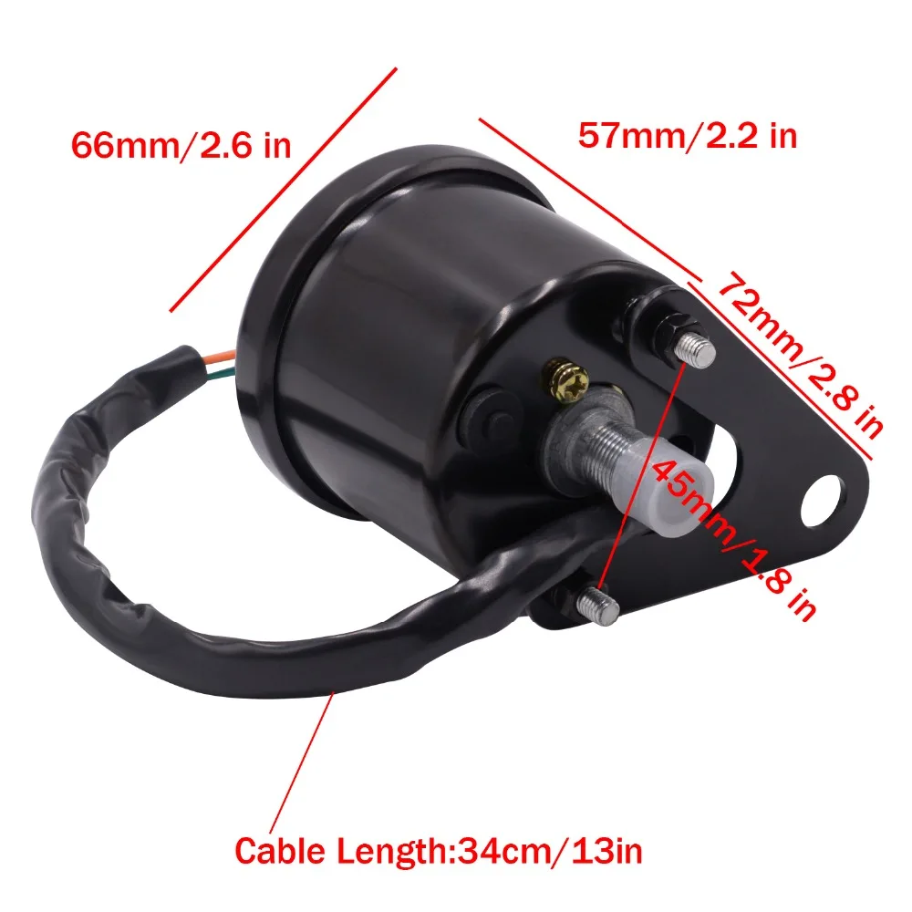 

Universal Digital Motorcycle LCD Screen Speedometer Odometer Techometer Fuel Gauge for 1-4 Cylinders