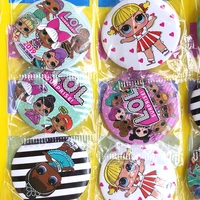 lol party surprise lol dolls badge birthday party decorations kid anime figure cartoon badges for party dress girls gifts