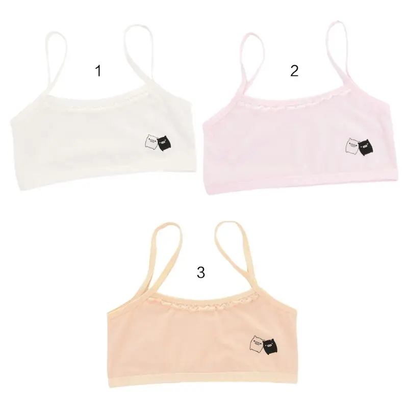 Тренировочный бюстгальтер на тонких бретельках для девочек милое нижнее белье с