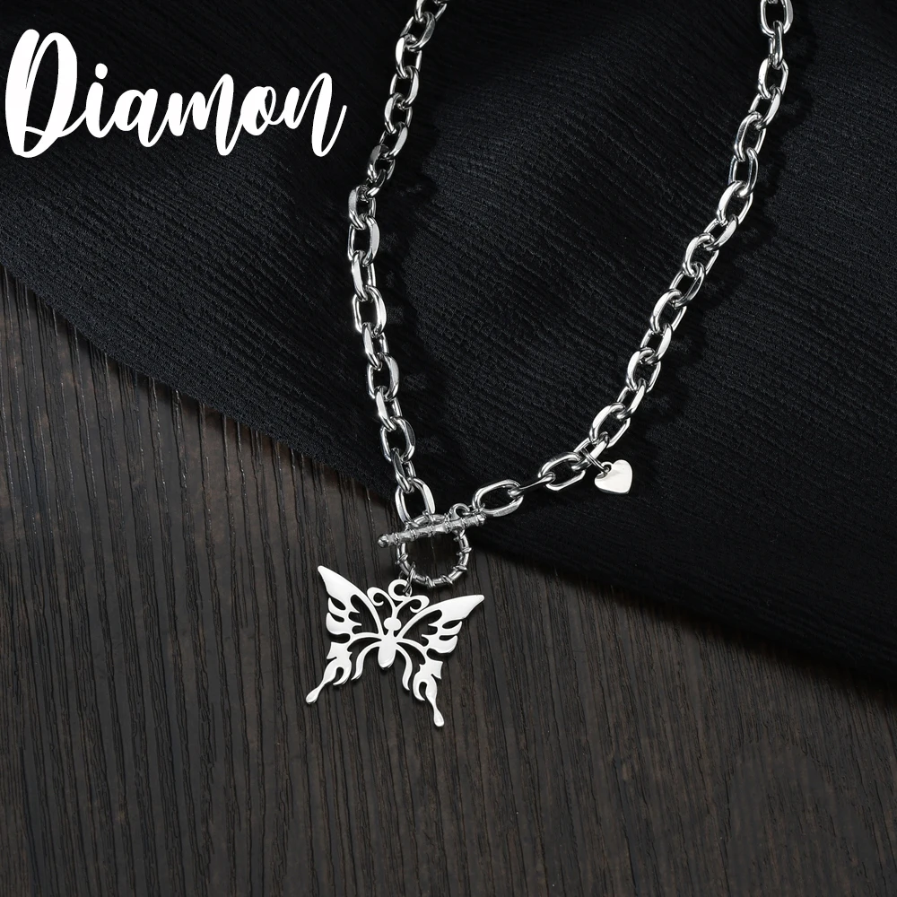 

Модная цепочка с подвеской-бабочкой из нержавеющей стали