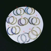 2pairs new fashion colorful enamel round hoop pave cz earring enamel earrings