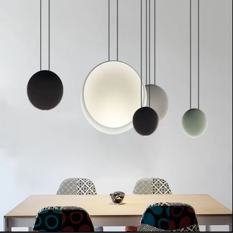 

Minimalist Style Chandelier Nordic Creative LED Aluminum Biscuit Chandelier Rear Modern Bar Bedroom Dining Room Decoration Lamp