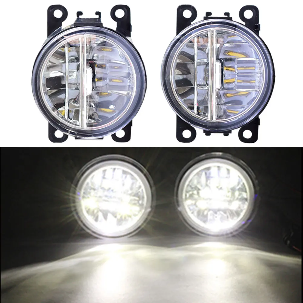 LED White 1 пара переднего бампера светодиодный противотуманный фонарь для Suzuki Jimny FJ 1998- автомобилей высокой яркости противотуманных фар автомобильные аксессуары - Цвет: LED White