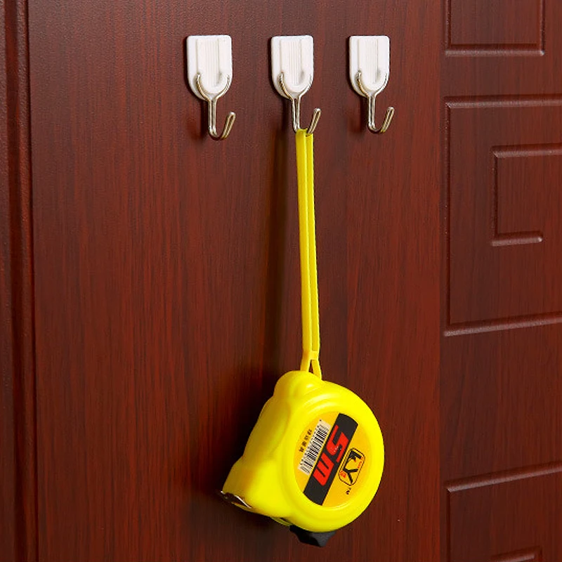 1/5 / 10 шт модный креативный белый пластиковый крюк крепкий клейкий крючок